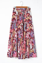 Load image into Gallery viewer, Multicolor Boho Floral Print High Waist Maxi Skirt
