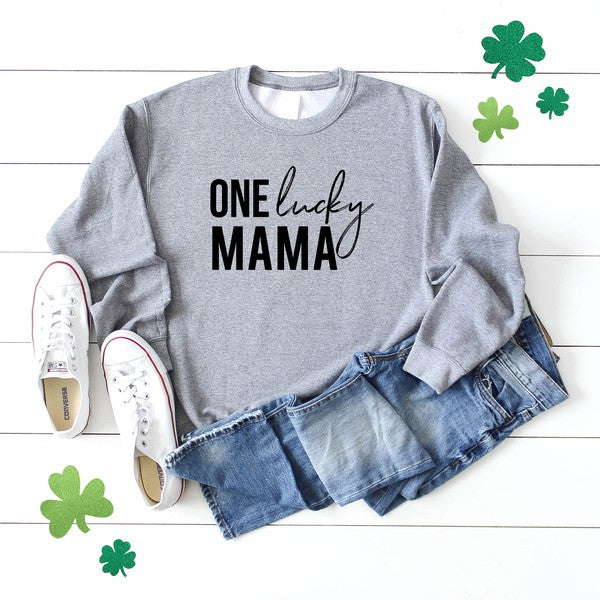 One lucky Mama Graphic Sweatshirt