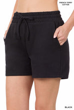 Load image into Gallery viewer, French Terry Drawstring Waist Shorts
