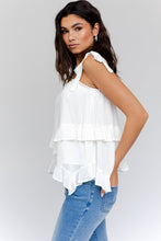 Load image into Gallery viewer, Sleeveless Asymmetrical Hem Line Tiered Top
