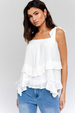 Load image into Gallery viewer, Sleeveless Asymmetrical Hem Line Tiered Top

