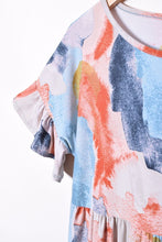 Load image into Gallery viewer, Tie Dye Ruffle Triple Tiered Midi Dress
