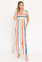 Load image into Gallery viewer, Water Color Short Sleeve Maxi Dress
