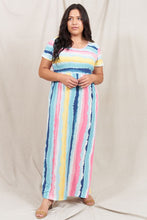 Load image into Gallery viewer, Water Color Short Sleeve Maxi Dress
