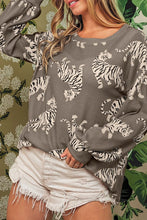 Load image into Gallery viewer, tiger animal print dolman sweatshirt pullover
