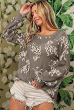 Load image into Gallery viewer, tiger animal print dolman sweatshirt pullover

