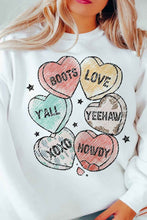 Load image into Gallery viewer, VALENTINES CANDY WESTERN OVERSIZED SWEATSHIRT
