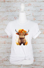 Load image into Gallery viewer, Orange Baby Highland Cow Graphic Tee
