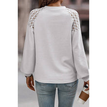 Load image into Gallery viewer, Textured Solid Lace Floral Top
