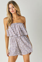 Load image into Gallery viewer, Woven Leopard Print Ube Romper
