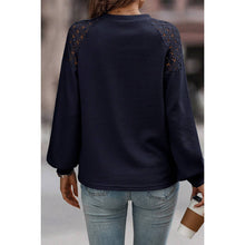 Load image into Gallery viewer, Textured Solid Lace Floral Top
