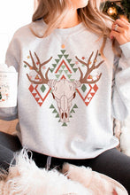 Load image into Gallery viewer, AZTEC LONGHORN CHRISTMAS Graphic Sweatshirt
