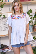 Load image into Gallery viewer, Solid Flared Short Sleeve Top
