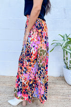 Load image into Gallery viewer, White Abstract Print High Waist Maxi Skirt
