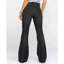 Load image into Gallery viewer, Slim Fit Slimming Embroidered Jeans: L / Black / Cotton

