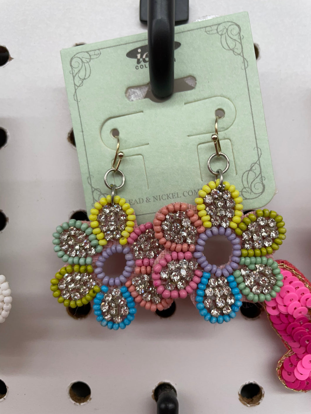 Colorful flower earrings