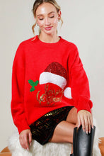 Load image into Gallery viewer, Santa sequin detail sweater PINK
