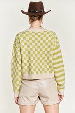 Load image into Gallery viewer, Contrast pattern sweater cardigan JJK5019
