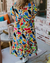 Load image into Gallery viewer, Abstract Bubble Sleeve Dress Plus Size
