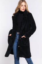 Load image into Gallery viewer, NOTCHED COLLAR PATCH POCKET SHERPA COAT
