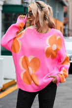 Load image into Gallery viewer, Flower Pattern Slouchy Sweater
