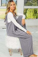 Load image into Gallery viewer, Green Pockets Oversized Ribbed Wide Leg Jumpsuit
