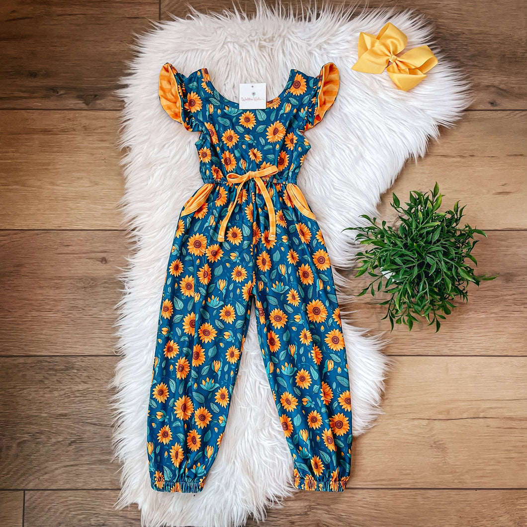 Sunflower Jumpsuit by Wellie Kate