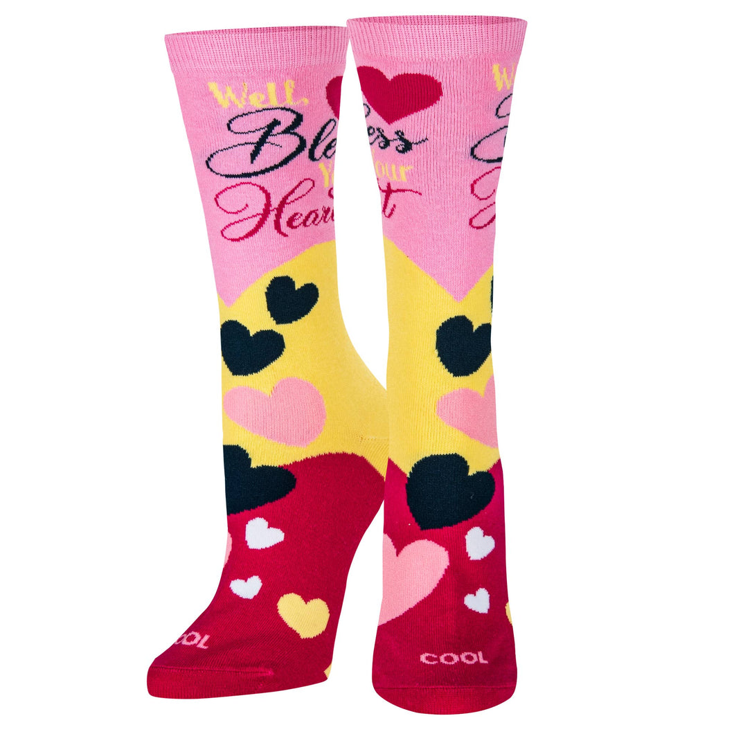 Bless Your Heart - Womens Crew Folded - Cool Socks