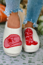 Load image into Gallery viewer, Rush Western Graphic Embroidered Sherpa Home Slippers: 42 / AS SHOWN
