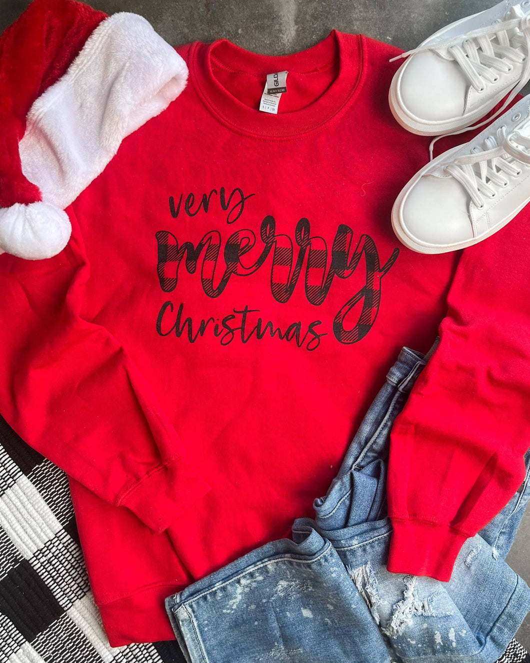 Very Merry Red Christmas Sweatshirt